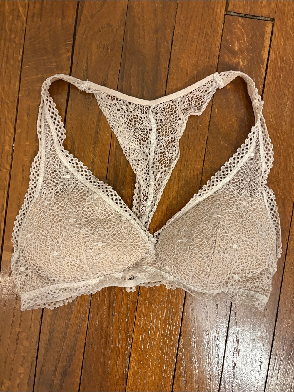 Victoria's Secret Cream Lace Racerback Bralette